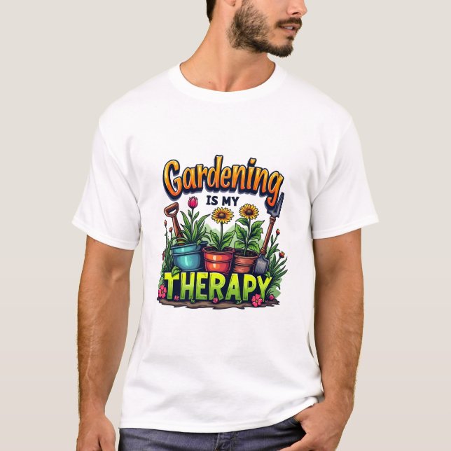 Camiseta Jardinagem é minha terapia (Frente)