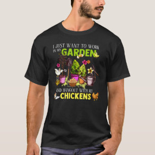 Camiseta Jardinagem e Passeio com Galinhas Jardim de Legume