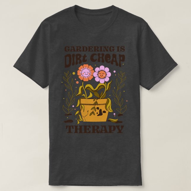 Camiseta Jardinagem é terapia barata por Tobe Fonseca (Frente do Design)