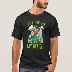 Camiseta Jardinagem Estarei No Meu Escritório Homens Jardin