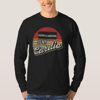 Camiseta Jardinagem Guerrilha É Meu Cardio Vintage Retro Ga