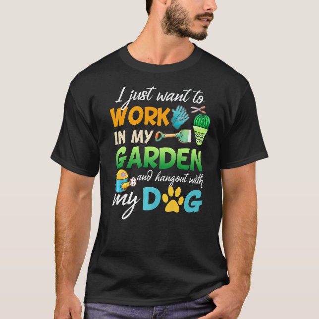 Camiseta Jardinagem Jardineira de Cachorro Plantas Pet (Frente)