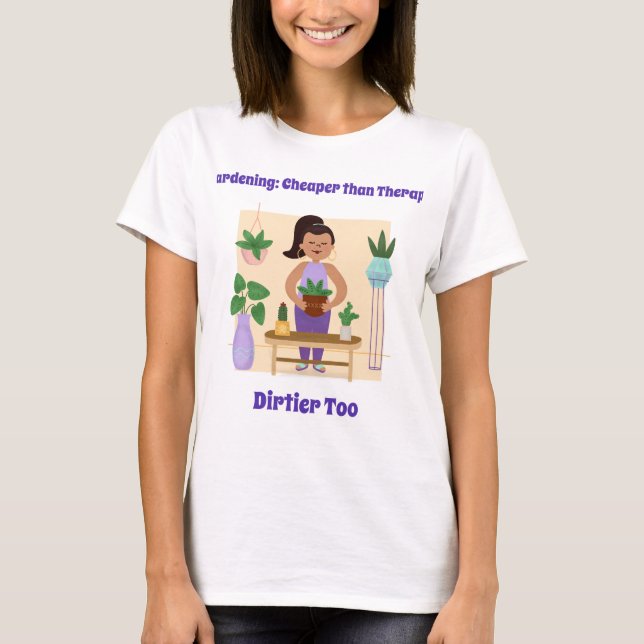Camiseta Jardinagem: Mais barata que a Terapia (Frente)