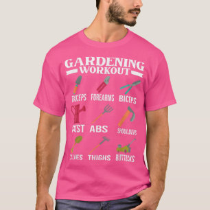 Camiseta jardinagem músculos ferramentas jardineiras jardin
