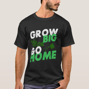 Camiseta Jardinagem Planta Em Vaso Trocadilho Cresça Muito