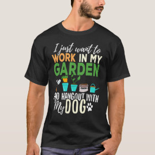 Camiseta Jardinagem Plantas de Estimação Cão Jardineiro Jar