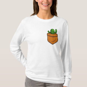 Camiseta Jardinagem Pocket Cactus Succulant Vegetais Garden