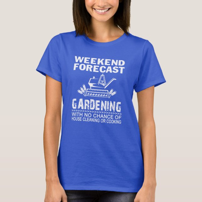 CAMISETA JARDINAGEM PREVISTA FIM DE SEMANA (Frente)