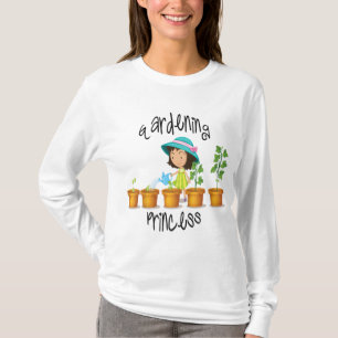 Camiseta Jardinagem Princesa Garden Girls Crianças Jovens