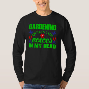Camiseta Jardinagem Silencia As Vozes Na Minha Cabeça