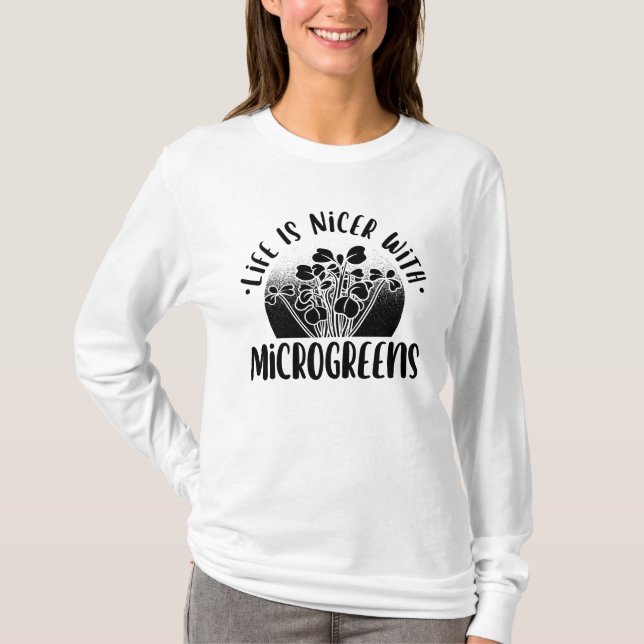 Camiseta Jardinagem - Vida com Microgreens (Frente)