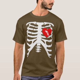 Camiseta JARDINE PARROT com Ossos Xray de Gaiola de Esquele