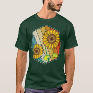 Camiseta Jardineiro Amarelo do Girassol do Sol Retroativo S