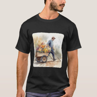 Camiseta Jardineiro Com Uma Caranguejo De Flores Que Garden
