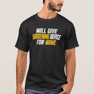 Camiseta Jardineiro dará conselhos de jardinagem para vinho