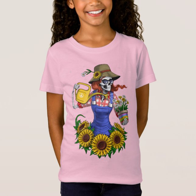 Camiseta Jardineiro de Plantas Esqueleto (Frente)