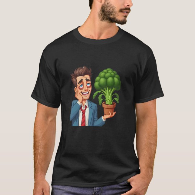 Camiseta Jardineiro Exausto com Brócolis Caseiro (Frente)