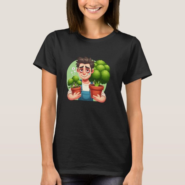 Camiseta Jardineiro Exausto com Brócolis Caseiro (Frente)