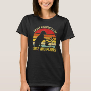 Camiseta Jardineiro Facilmente Distraído Por Cães E Plantas
