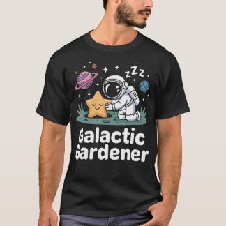 Camiseta Jardineiro Galáctico Astronauta Plantando Estrelas