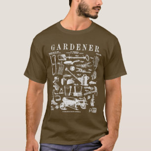 Camiseta Jardineiro Jardineiro Jardineiro Ferramentas Plant