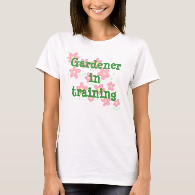 Camiseta Jardineiro na Formação de Camisa-T Feminina (Frente)