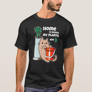 Camiseta Jardineiro Suculento Casa Do Gato Com Minhas Plant