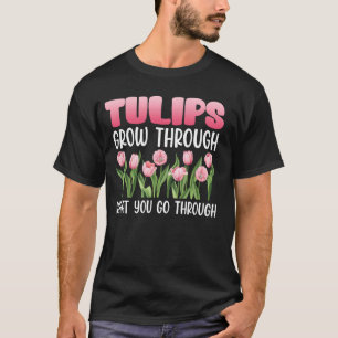 Camiseta Jardineiro TULIPAS CREM SÃO ATRAVÉS DO QUE VOCÊ PA