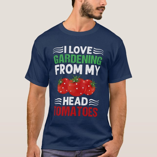 Camiseta Jardineiro Vegetal Dão Tomates Engraçados (Frente)