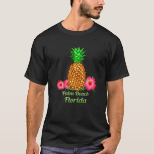 Camiseta Jardins de Palm Beach Flórida Flor de Abacaxi