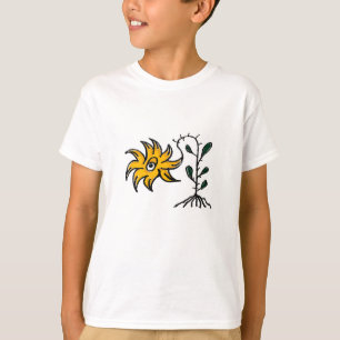 Camiseta Jardins Gritantes: Desenho da Flor do Estilo Desen