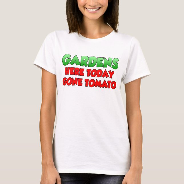 Camiseta Jardins Hoje Ficaram Tomate (Frente)