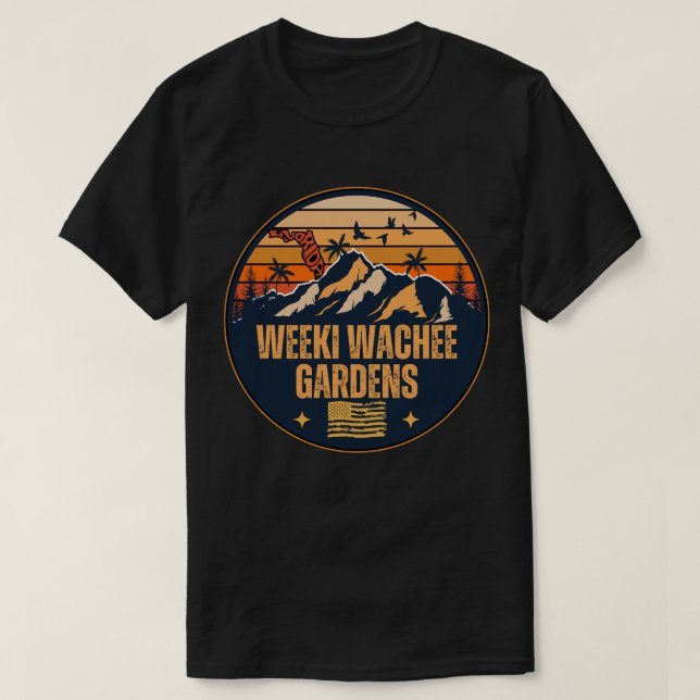 Camiseta Jardins Weeki Wachee, Flórida (Frente do Design)
