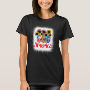 Camiseta Jarra Mason Deus Abençoe a América 4 de Julho Cris