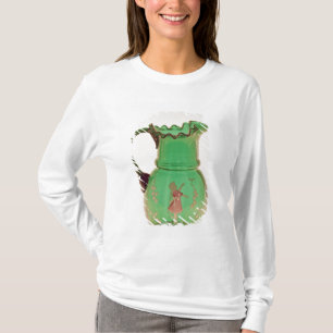 Camiseta Jarro verde de Mary Gregory com esmalte ateado