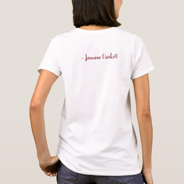 Camiseta Jasmine Crockett Obama Cotação Shirt (Verso)