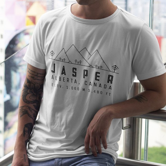 Camiseta Jasper Alberta Canada Minimalist Souvenirs (Criador carregado)