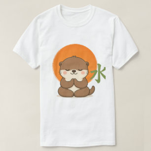 Camiseta JaT de Lontra Zen Fofa – Lontra Kawaii Me
