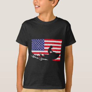 Camiseta Jato aquático legal para homens e mulheres esquiad