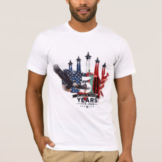 Camiseta Jato de Combate Águia Patriótica do 250º Aniversár