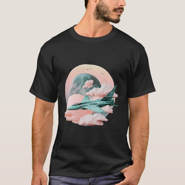 Camiseta Jato de Combatente Super Hornet F18 Pastel Dreamco (Frente)
