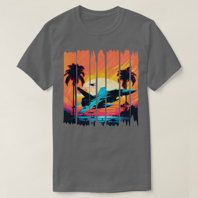 Camiseta Jato de Combatente Vintage (Frente do Design)