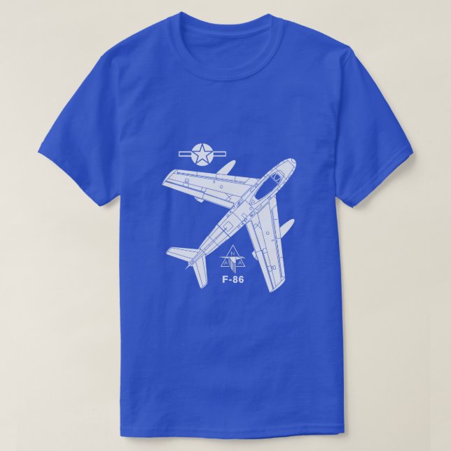 Camiseta Jato do sabre F-86 (Frente do Design)