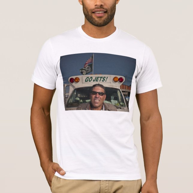 Camiseta Jatos contra o partido de bagageira dos patriotas (Frente)