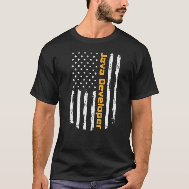 Camiseta Java Developer Proud Positive Carrer Vintage Ameri (Frente)