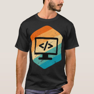 Camiseta JavaScript CSS do Desenvolvedor da Web do Retro Vi