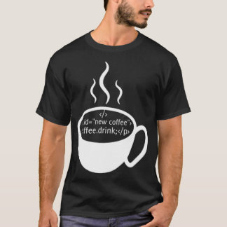 Camiseta JavaScript HTML Code Drink Coffee
