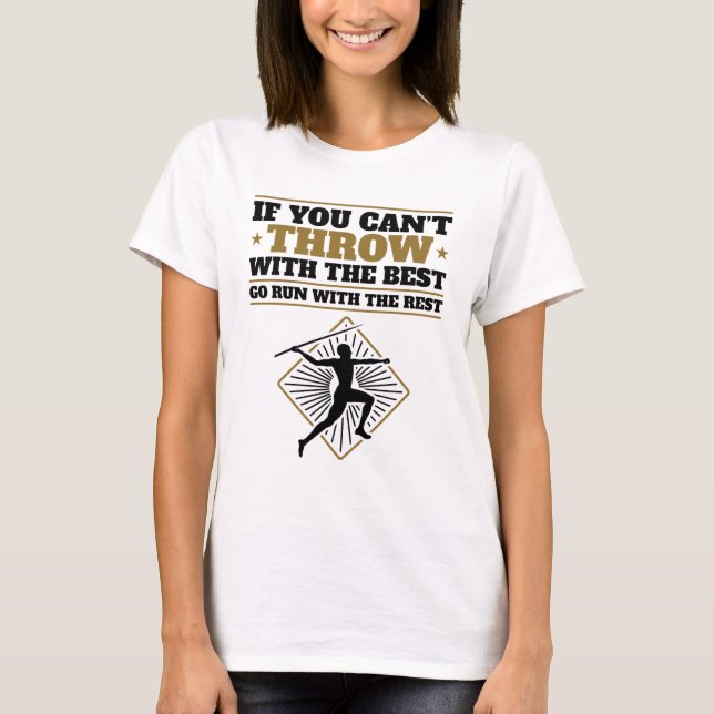 Camiseta Javelin Thrower Funny Throw com o Melhor (Frente)