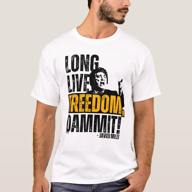 Camiseta Javier Milei, Viva A Liberdade! (Frente)