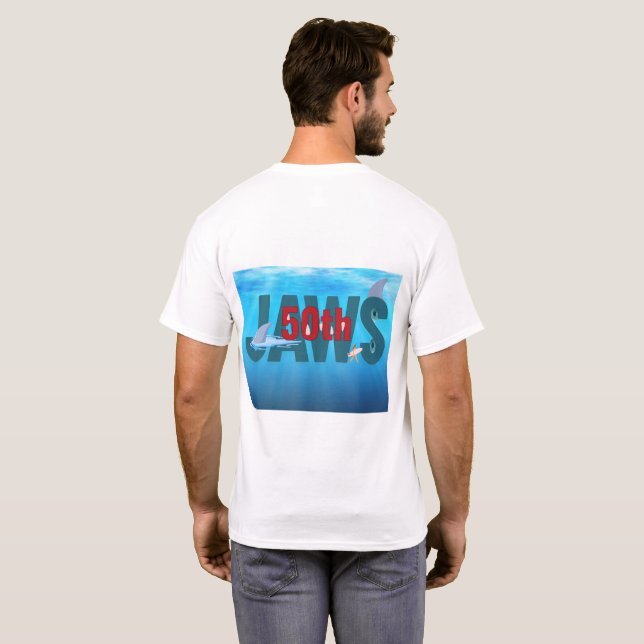 Camiseta JAWS 50th Sai da Água! (Parte Traseira Completa)